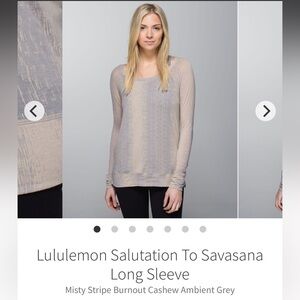 Lululemon Salutation To Savasana Long Sleeve